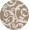 Safavieh New York Shag SG167A Beige Area Rug Round Image