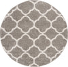 Safavieh New York Shag SG168C Grey/Ivory Area Rug Round Image