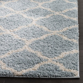 Safavieh New York Shag SG168D Blue/Ivory Area Rug Detail Image