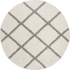 Safavieh New York Shag SG169B Ivory/Grey Area Rug Round Image