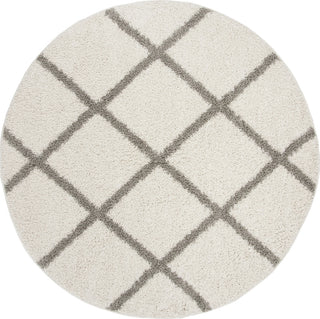 Safavieh New York Shag SG169B Ivory/Grey Area Rug Round Image