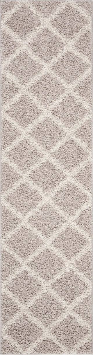 Safavieh New York Shag SG169F Light Grey/Ivory Area Rug Runner Image