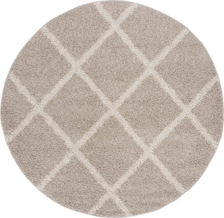 Safavieh New York Shag SG169F Light Grey/Ivory Area Rug Round Image