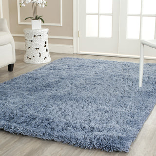 Safavieh Shag Classic Ultra Light Blue Area Rug Room Scene Feature