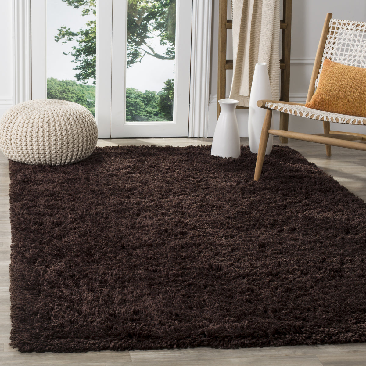 Chocolat Rug Safavieh Shag Classic Ultra Chocolate Area Rug – Incredible Rugs and Decor