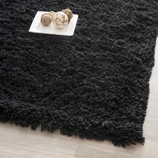 Safavieh Shag Classic Ultra Black Area Rug Round Feature