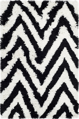 Safavieh Shag Chevron Ivory/Black Area Rug main image