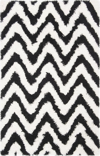 Safavieh Shag Chevron Ivory/Black Area Rug Main