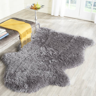 Safavieh Arctic Shag Grey Area Rug Room Scene