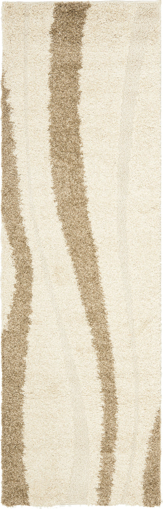 Safavieh Shag SG451 Cream/Dark Brown Area Rug 