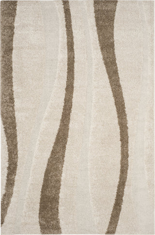 Safavieh Shag SG451 Cream/Dark Brown Area Rug 