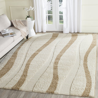 Safavieh Shag SG451 Cream/Dark Brown Area Rug 