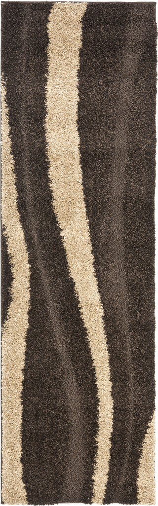 Safavieh Shag SG451 Dark Brown/Beige Area Rug 