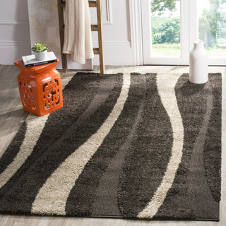 Safavieh Shag SG451 Dark Brown/Beige Area Rug 