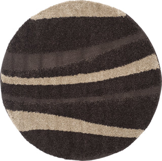 Safavieh Shag SG451 Dark Brown/Beige Area Rug 