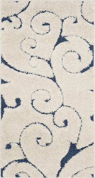 Safavieh Shag SG455 Cream/Blue Area Rug 