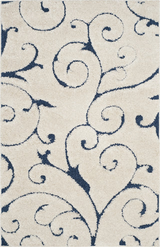 Safavieh Shag SG455 Cream/Blue Area Rug 