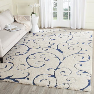 Safavieh Shag SG455 Cream/Blue Area Rug 