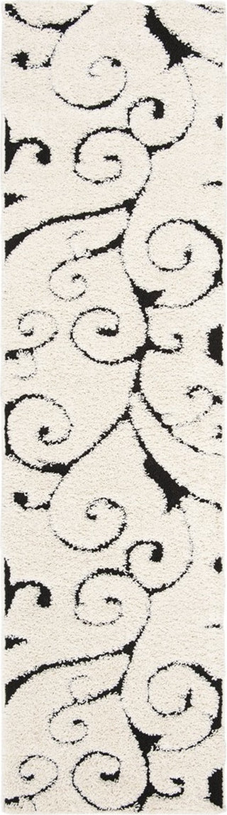 Safavieh Shag SG455 Ivory/Black Area Rug Runner Image