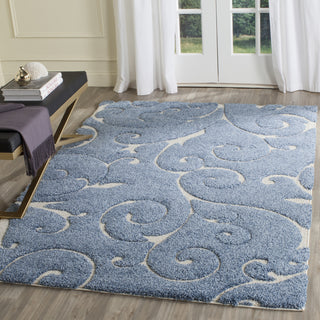 Safavieh Shag SG455 Light Blue/Cream Area Rug  Feature