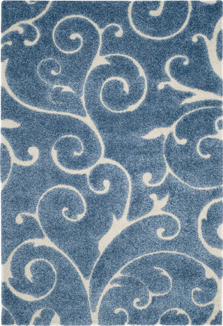 Safavieh Shag SG455 Light Blue/Cream Area Rug 