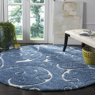 Safavieh Shag SG455 Light Blue/Cream Area Rug 