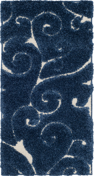 Safavieh Shag SG455 Dark Blue/Cream Area Rug 