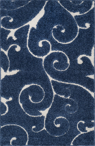 Safavieh Shag SG455 Dark Blue/Cream Area Rug main image