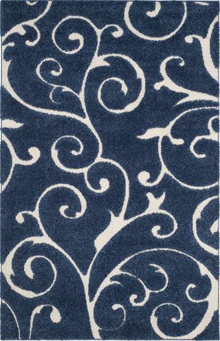 Safavieh Shag SG455 Dark Blue/Cream Area Rug 