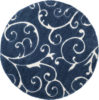 Safavieh Shag SG455 Dark Blue/Cream Area Rug 