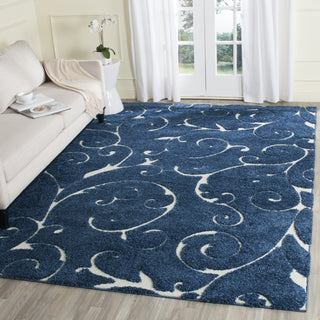 Safavieh Shag SG455 Dark Blue/Cream Area Rug 