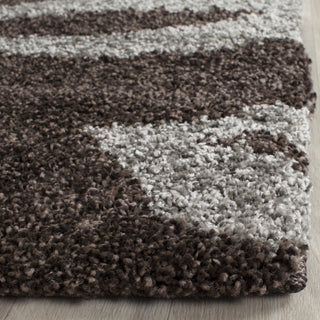 Safavieh Shag SG456 Dark Brown/Grey Area Rug 