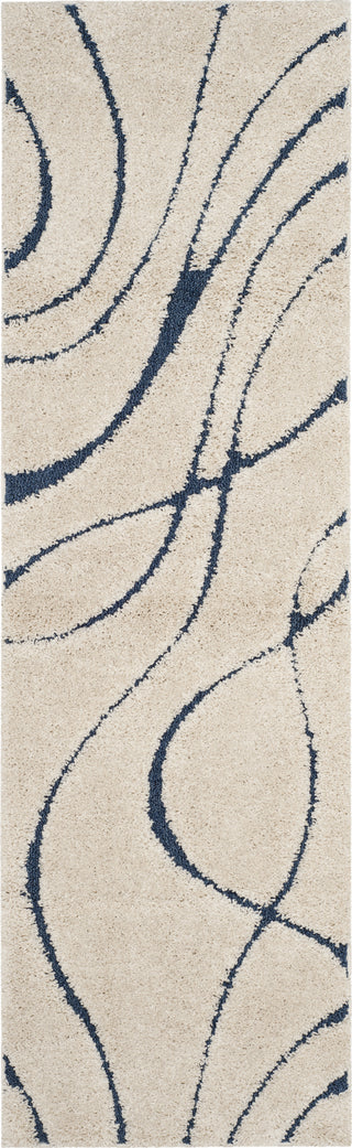 Safavieh Shag SG471 Cream/Blue Area Rug 