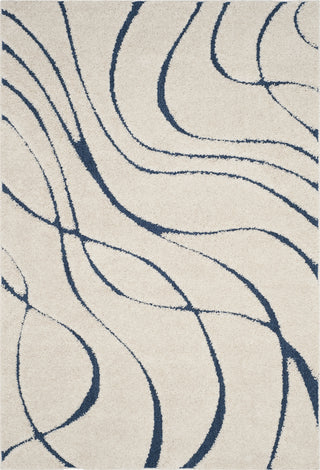 Safavieh Shag SG471 Cream/Blue Area Rug 