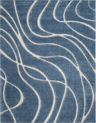 Safavieh Shag SG471 Light Blue/Cream Area Rug 