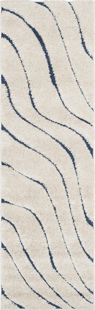 Safavieh Shag SG472 Cream/Blue Area Rug 