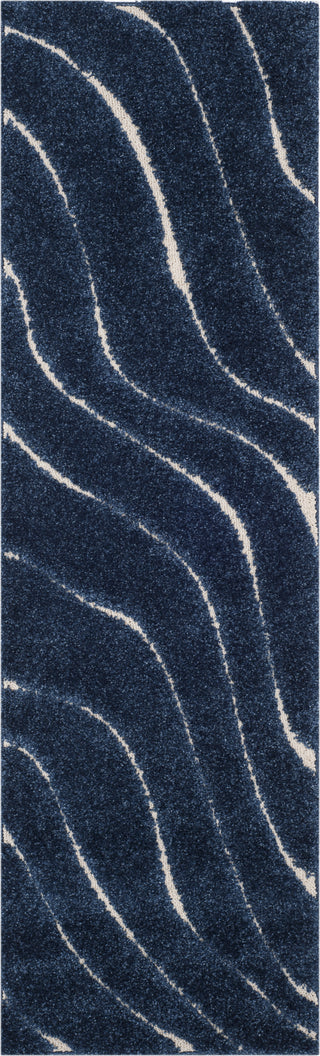 Safavieh Shag SG472 Dark Blue/Cream Area Rug 