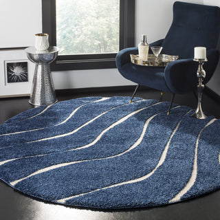 Safavieh Shag SG472 Dark Blue/Cream Area Rug 