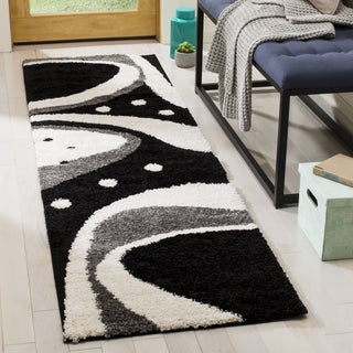 Safavieh Shag SG473 Black/Ivory Area Rug  Feature