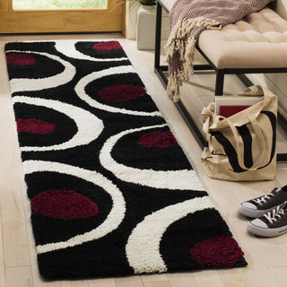 Safavieh Shag SG474 Black/Ivory Area Rug 