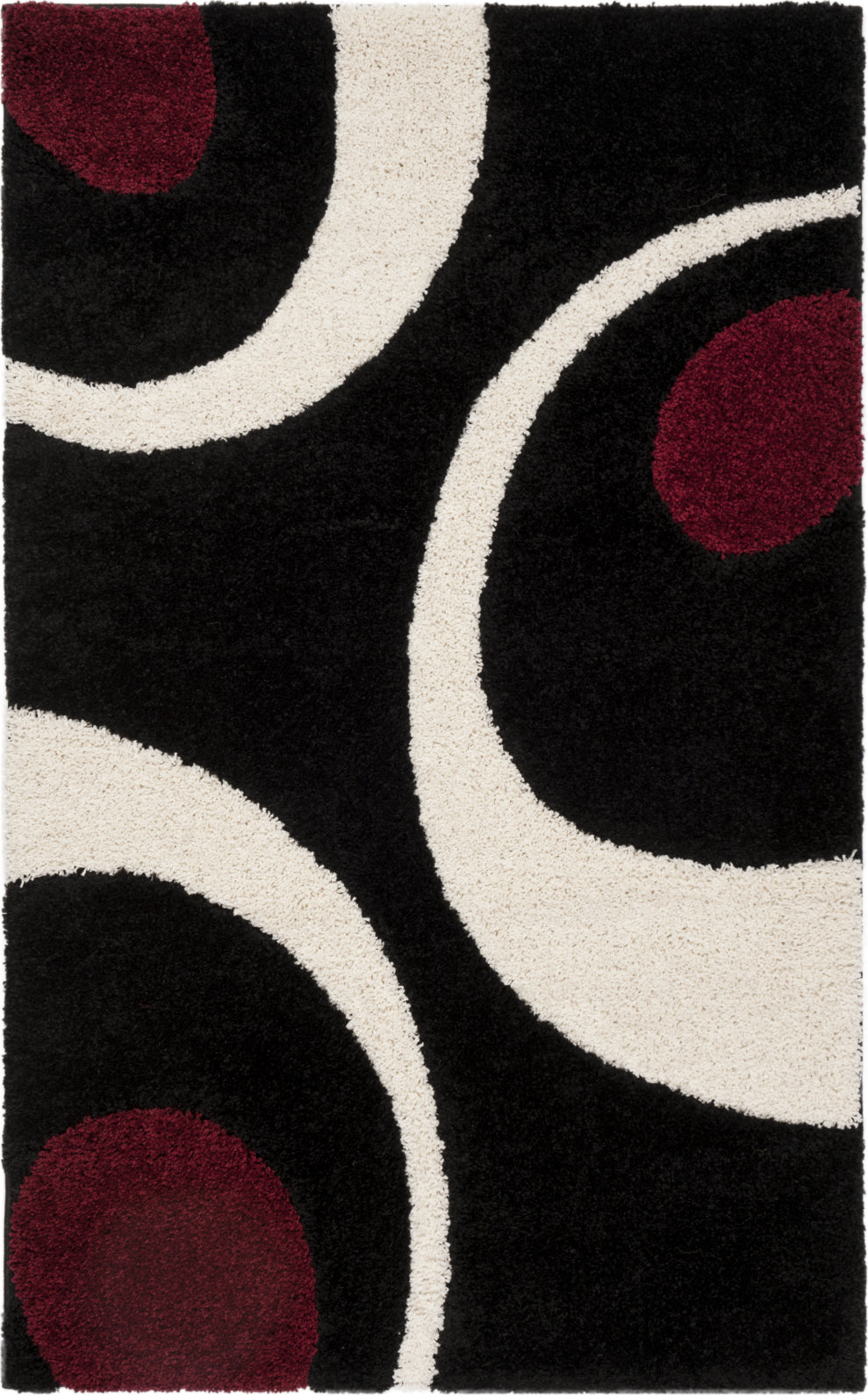 Safavieh Shag SG474 Black/Ivory Area Rug – Incredible Rugs and Decor