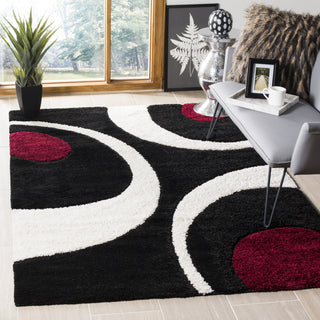 Safavieh Shag SG474 Black/Ivory Area Rug  Feature