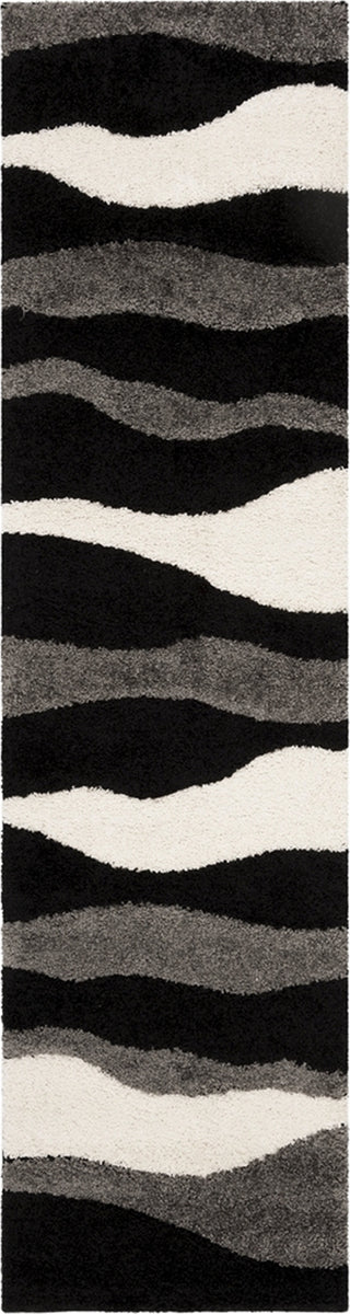 Safavieh Shag SG475 Grey/Black Area Rug Runner Image