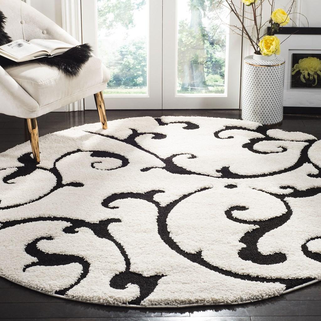 Safavieh Shag SG476 Ivory/Black Area Rug – Incredible Rugs and Decor