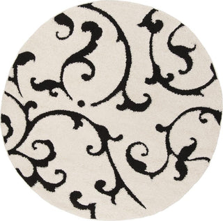 Safavieh Shag SG476 Ivory/Black Area Rug Round Image