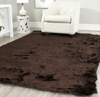 Safavieh Shag Paris Chocolate Area Rug Room Scene