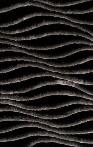 Safavieh Shag 3d Black/Grey Area Rug Main