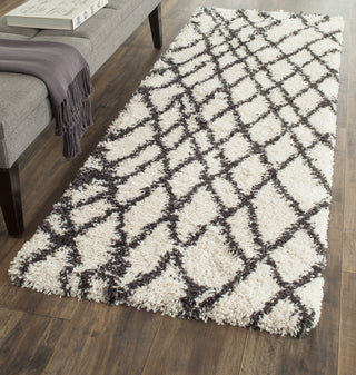 Safavieh Belize Shag SGB484B Ivory/Charcoal Area Rug 