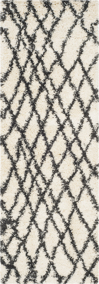 Safavieh Belize Shag SGB484B Ivory/Charcoal Area Rug 