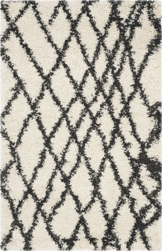 Safavieh Belize Shag SGB484B Ivory/Charcoal Area Rug 